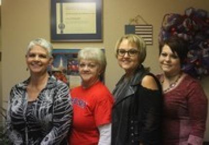 From Left to Right:  Peggy Cannon, A/P Clerk/Municipal Judge; Lyn Philips, City Office/Utility Clerk; Laure Morgan, City Manager