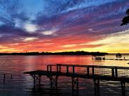 Sunset by the docks